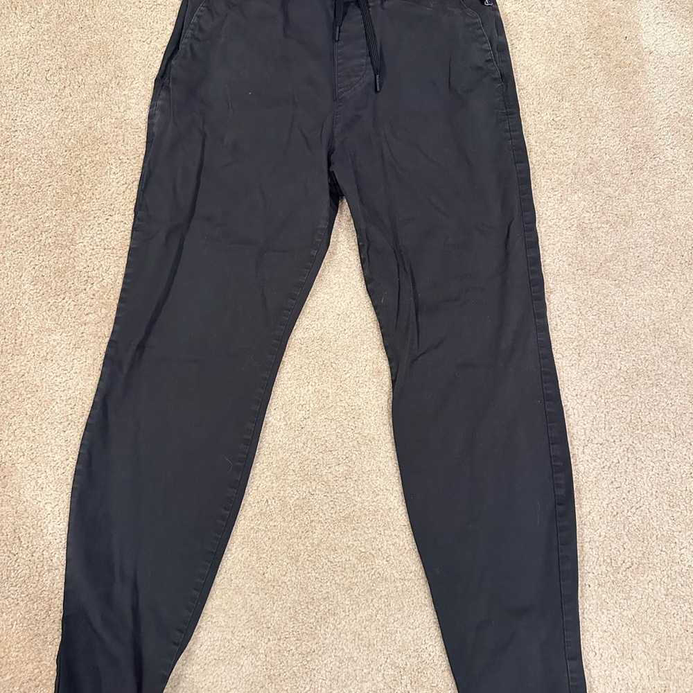 Hollister Black Jogger Sweatpants with Tapered Leg